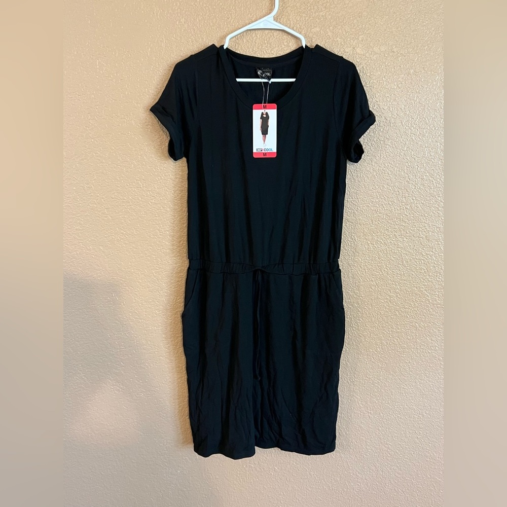 NWT black knit midi dress in size medium
